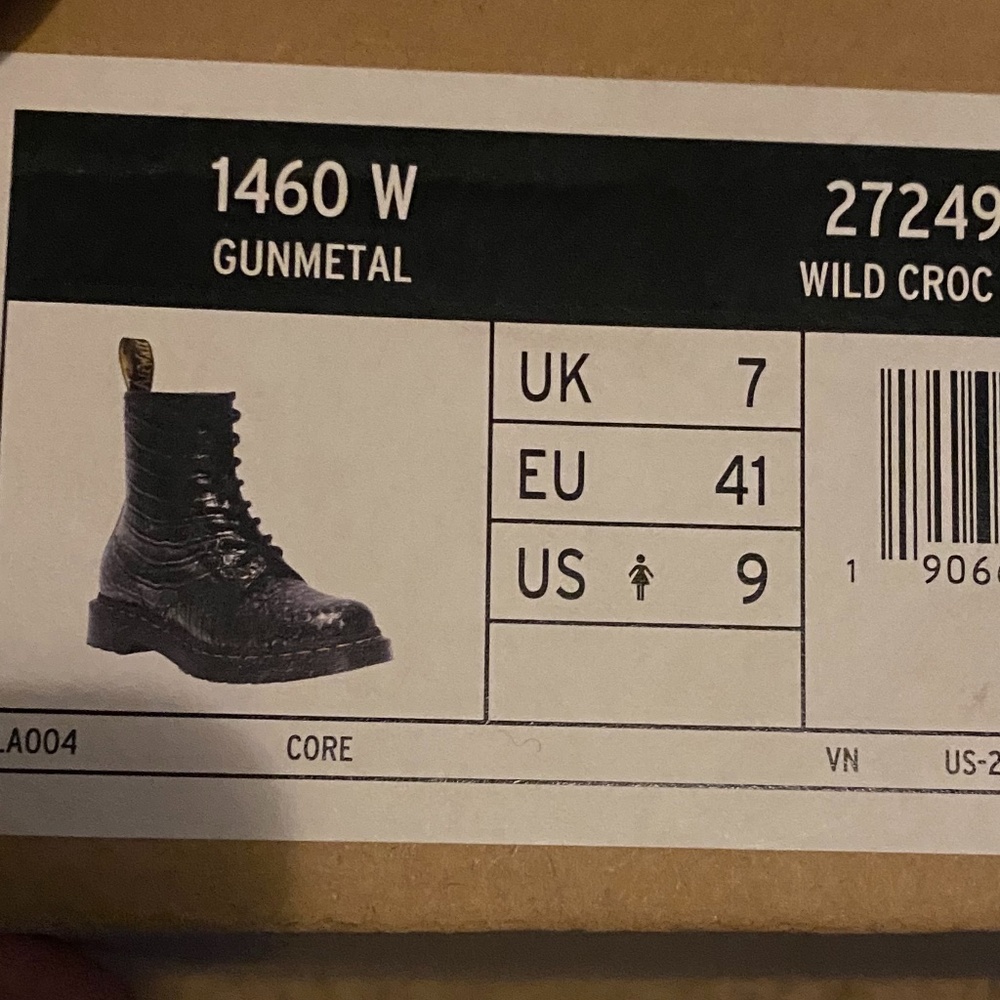 Dr Marten Boot Gunmetal Croc